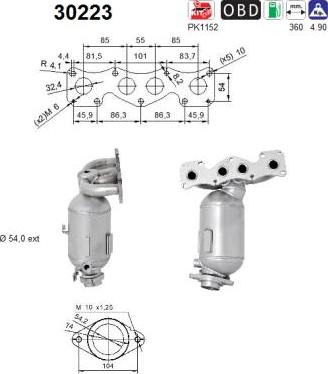 AS 30223 - Catalytic Converter www.parts5.com