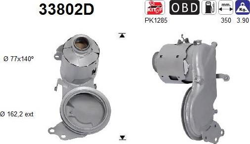 AS 33802D - Catalytic Converter www.parts5.com