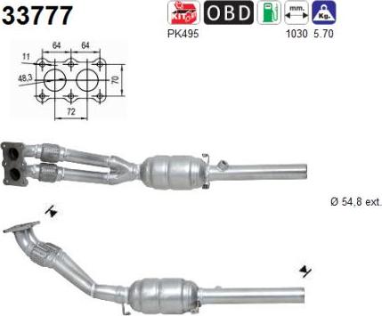 AS 33777 - Catalytic Converter www.parts5.com