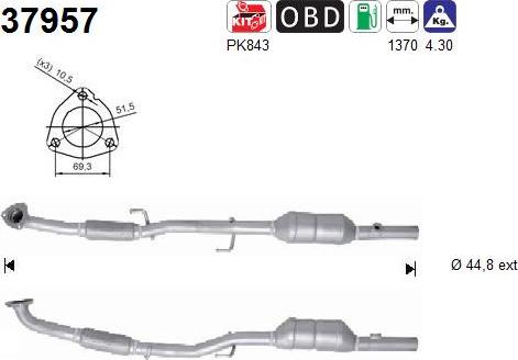 AS 37957 - Catalytic Converter www.parts5.com