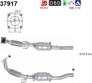AS 37917 - Catalytic Converter www.parts5.com
