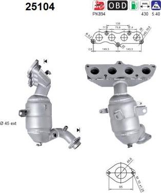 AS 25104 - Catalytic Converter www.parts5.com