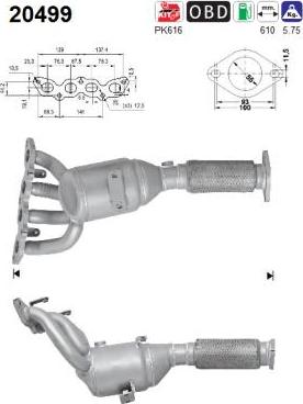 AS 20499 - Catalytic Converter www.parts5.com