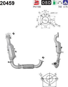 AS 20459 - Catalytic Converter www.parts5.com