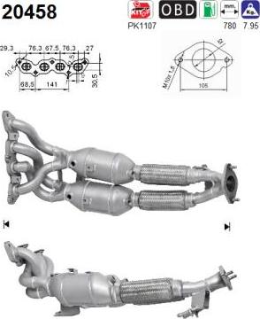 AS 20458 - Catalytic Converter www.parts5.com