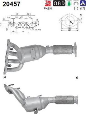 AS 20457 - Catalytic Converter www.parts5.com