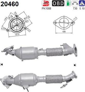 AS 20460 - Catalytic Converter www.parts5.com