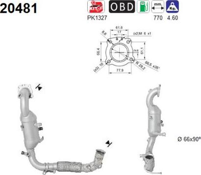 AS 20481 - Catalytic Converter www.parts5.com