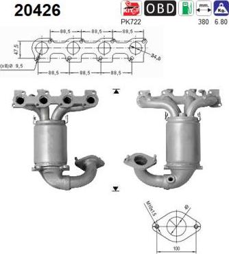 AS 20426 - Catalytic Converter www.parts5.com