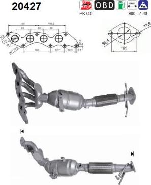 AS 20427 - Catalytic Converter www.parts5.com