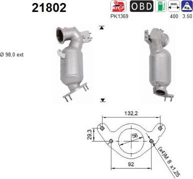 AS 21802 - Catalytic Converter www.parts5.com