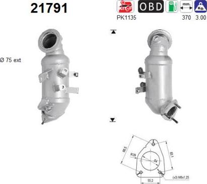 AS 21791 - Catalytic Converter www.parts5.com