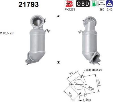 AS 21793 - Catalytic Converter www.parts5.com