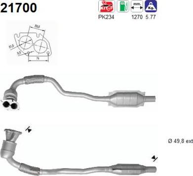 AS 21700 - Catalytic Converter www.parts5.com