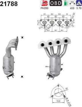 AS 21788 - Catalytic Converter www.parts5.com