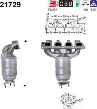 AS 21729 - Catalytic Converter www.parts5.com