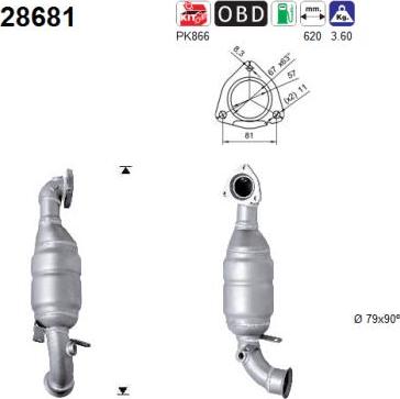 AS 28681 - Catalytic Converter www.parts5.com