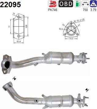 AS 22095 - Catalytic Converter www.parts5.com