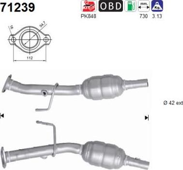 AS 71239 - Catalytic Converter www.parts5.com