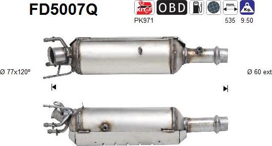 AS FD5007Q - Soot / Particulate Filter, exhaust system www.parts5.com