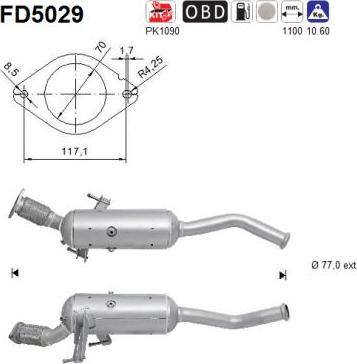 AS FD5029 - Soot / Particulate Filter, exhaust system www.parts5.com