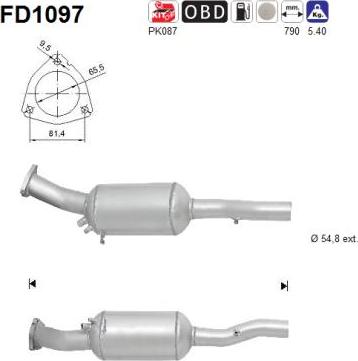 AS FD1097 - Soot / Particulate Filter, exhaust system www.parts5.com
