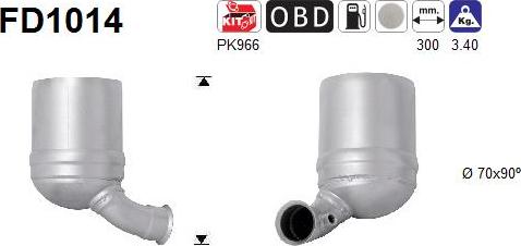 AS FD1014 - Soot / Particulate Filter, exhaust system www.parts5.com