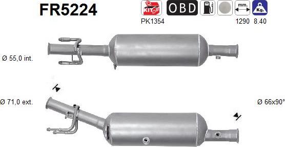 AS FR5224 - Soot / Particulate Filter, exhaust system www.parts5.com
