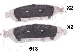 Ashika 50-05-513 - Brake Pad Set, disc brake www.parts5.com
