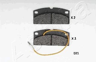 Ashika 50-00-021 - Brake Pad Set, disc brake www.parts5.com