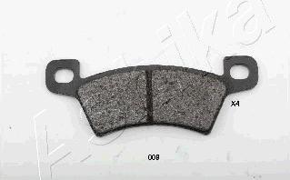 Ashika 51-00-009 - Brake Pad Set, disc brake www.parts5.com