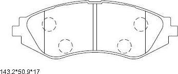 Asimco KD9734 - Brake Pad Set, disc brake www.parts5.com