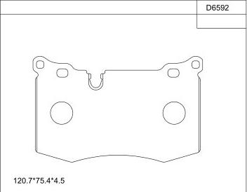 Asimco KD6592 - Brake Pad Set, disc brake www.parts5.com