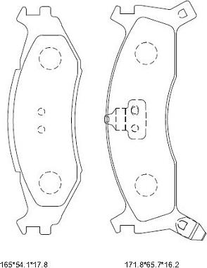 Asimco KD6302 - Brake Pad Set, disc brake www.parts5.com