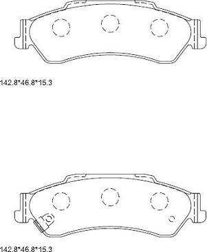 Asimco KD6736 - Brake Pad Set, disc brake www.parts5.com