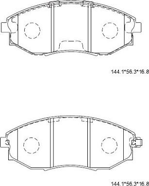 Asimco KD3735 - Brake Pad Set, disc brake www.parts5.com