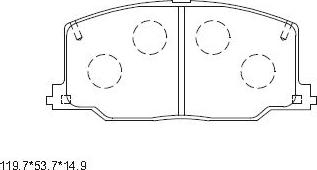 Asimco KD2723 - Brake Pad Set, disc brake www.parts5.com