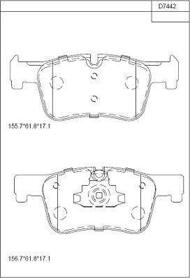 Asimco KD7442 - Brake Pad Set, disc brake www.parts5.com