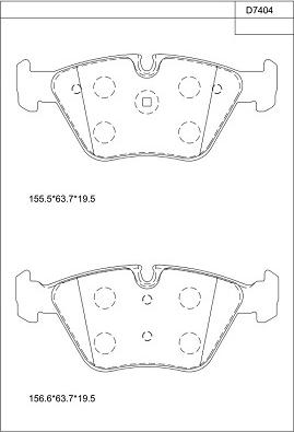Asimco KD7404 - Brake Pad Set, disc brake www.parts5.com