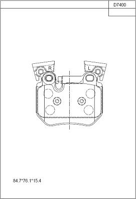 Asimco KD7400 - Brake Pad Set, disc brake www.parts5.com