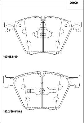 Asimco KD7009 - Brake Pad Set, disc brake www.parts5.com