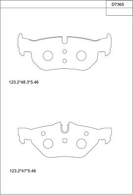 Asimco KD7365 - Brake Pad Set, disc brake www.parts5.com