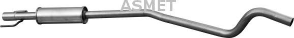 Asmet 05.200 - Middle Silencer www.parts5.com