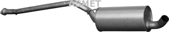 Asmet 07.217 - Middle Silencer www.parts5.com