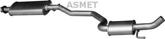 Asmet 29.004 - Середній глушник вихлопних газів www.parts5.com
