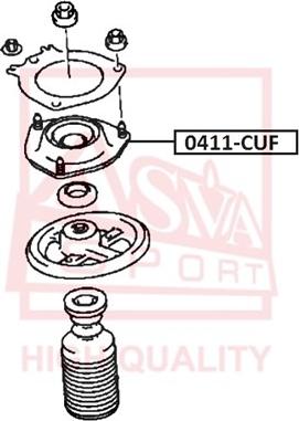 ASVA 0411-CUF - Mounting, shock absorbers www.parts5.com