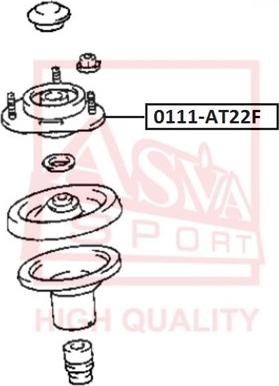 ASVA 0111-AT22F - Mounting, shock absorbers www.parts5.com