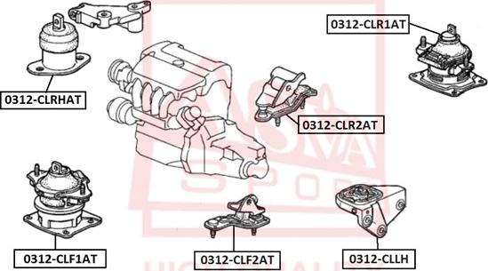 ASVA 0312-CLF2AT - Suport motor www.parts5.com