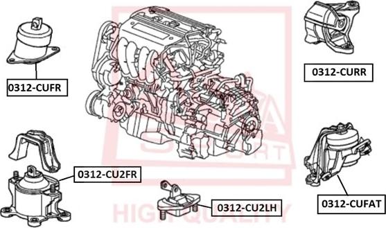 ASVA 0312-CU2LH - Suport motor www.parts5.com