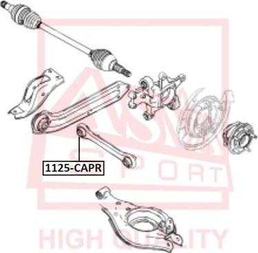 ASVA 1125-CAPR - Track Control Arm www.parts5.com